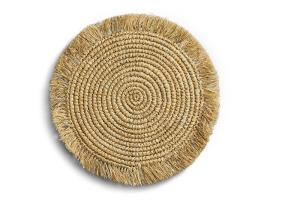 Natural Woven Sisal Fringe Charger